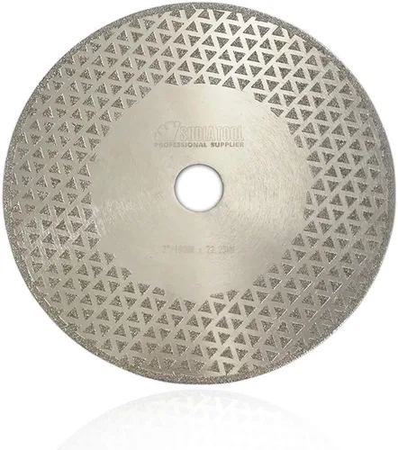 Vista 6 de SHDIATOOL Disco de corte y pulido de diamante para granito y mármol, hoja de sierra de rueda de corte con eje de 5/8 pulgadas-11 de 4 pulgadas