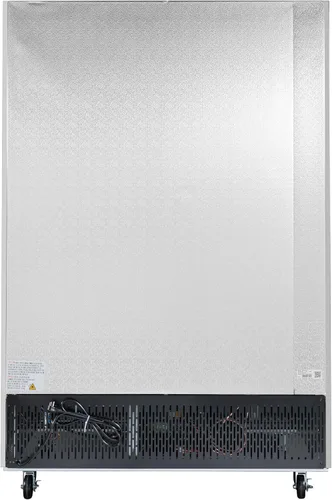 Vista 11 de KoolMore Congelador vertical comercial de acero inoxidable con puertas de vidrio de cierre automático, 6 estantes de almacenamiento, ruedas