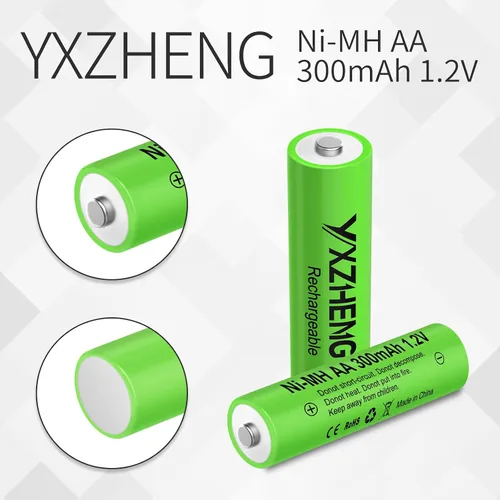 Vista 5 de 8 unids AA batería 1.2v recargable NI-MH 300mAh para exterior solar césped luz (8AA)