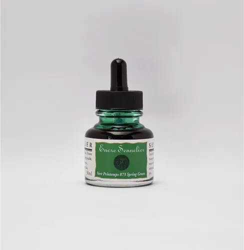Vista 13 de Sennelier Tinta de dibujo, botella de 1.0 fl oz, azul ultramar Azul ultramarino