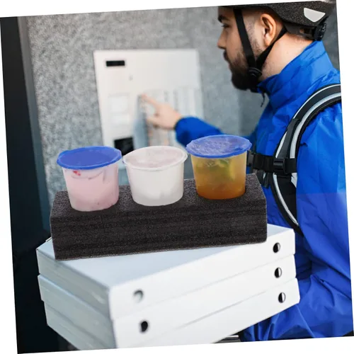 Vista 4 de 4 unidades portador de bebidas dos bandejas de tres tazas para llevar fácilmente bebidas picnic y reuniones familiares embalaje de bebidas