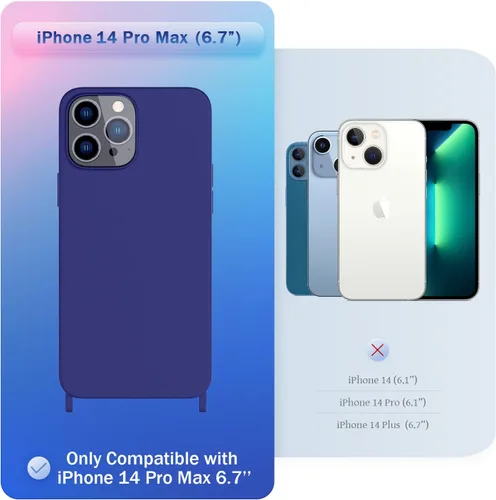 Vista 196 de Funda compatible con iPhone 8 Plus, iPhone 7 Plus/6 Plus/6S Plus con cordón, funda cruzada para iPhone con correa ajustable de silicona para iPhone