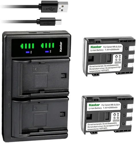 Vista 5 de Kastar Reemplazo del cargador de batería USB LTD2 para Canon DS126071, E160814, DS126151, Elura 40 MC, Elura 50, Elura 60, Elura 65, Elura 70, Elura