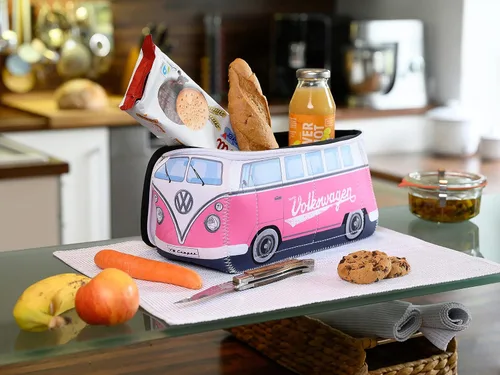 Vista 5 de BRISA VW Collection – Volkswagen Bolsa universal de neopreno para maquillaje, cosméticos, artículos de tocador para farmacia de viaje, en diseño