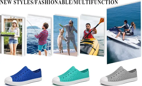 Vista 7 de SAGUARO Zapatos de agua transpirables para hombres y mujeres y niños, sandalias para playa, ligeras, de fácil postura, zuecos de jardín.
