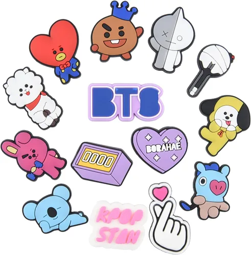 Vista 2 de K-pop - Dijes para zapatos de PVC súper estrella decoración de zapatos para mujeres hombres niños niñas accesorios de fiesta de cumpleaños Cloruro