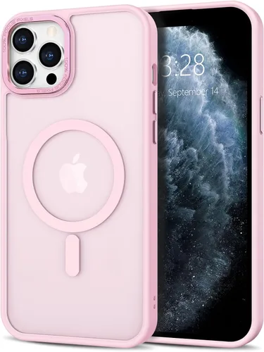 Vista 22 de Anuck - Funda magnética para iPhone 11 compatible con MagSafe, carcasa trasera mate translúcida dura, borde de TPU, delgada, resistente a impactos