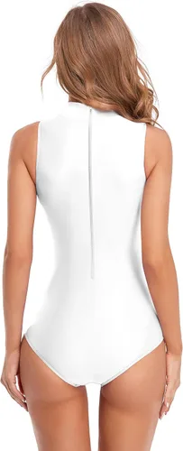 Vista 5 de speerise Body de baile de elastano con cuello alto falso para mujer