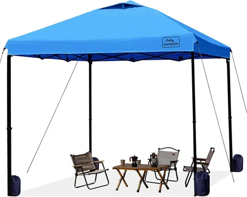 Vista 13 de KAMPKEEPER Tienda de campaña desplegable de 12 x 12 pies, toldo resistente para exteriores, para eventos, campamento, fiestas, cenador poligonal