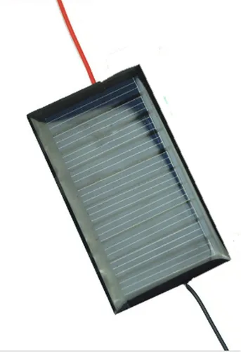 Vista 2 de AMX Solar 5V 30mA 53X30mm Micro Mini Células de Energía para Paneles con Cables - Proyectos DIY - Juguetes - 3.6V Carga 4 Pcs