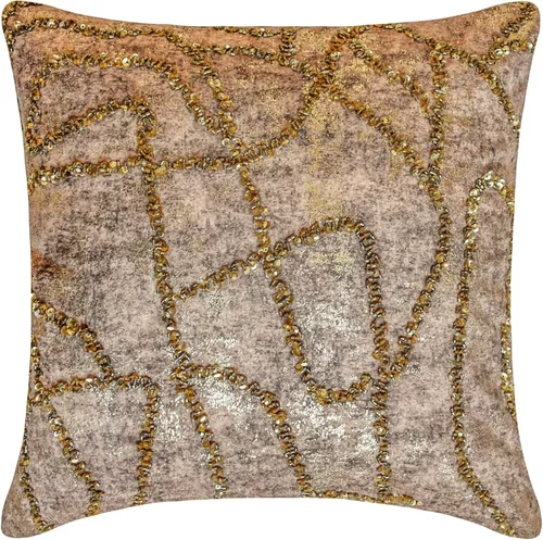 Vista 27 de The HomeCentric Funda de almohada dorada, funda de almohada geométrica moderna, funda de almohada de 12 x 12 pulgadas (11.8 x 11.8 in), funda