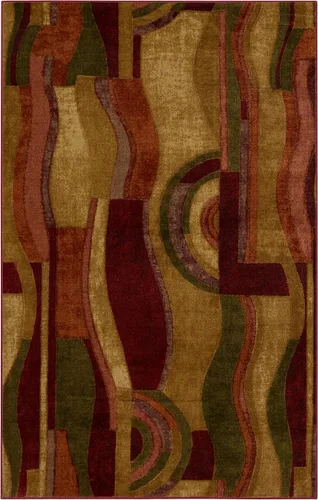 Vista 3 de Mohawk Home New Wave Picasso - Alfombra abstracta de vino, 1 pies 8 pulgadas x 2 pies 10 pulgadas, multicolor