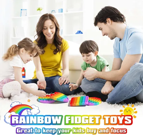 Vista 2 de Paquete de 4 juguetes para la ansiedad, paquete de juguetes sensoriales para fiestas para niños y adultos, juguetes sensoriales a granel para niños