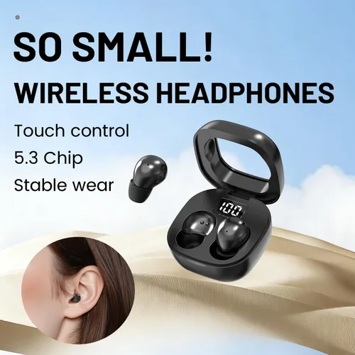 Vista 3 de Mini auriculares invisibles para dormir inalámbricos Bluetooth, mini auriculares inalámbricos invisibles para canales auditivos pequeños, tapones