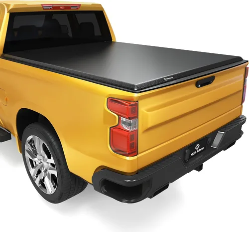 Vista 26 de YITAMOTOR - Funda rígida de triple pliegue para tonneau de camioneta de 5.8 pies, compatible con GMC Sierra 1500 y Chevy Silverado 2007 al 2013