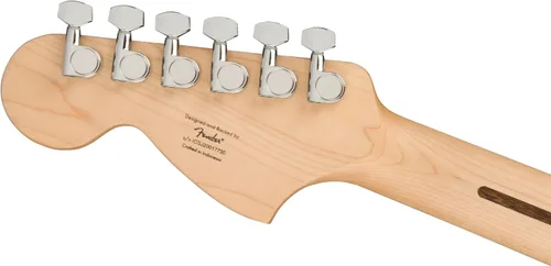 Vista 6 de Guitarra eléctrica Squier Affinity Series Stratocaster, con garantía de 2 años, efecto sunburst de 3 colores, diapasón de laurel Poplar Body