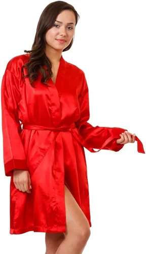 Vista 4 de Bata de satén para mujer, estilo #Gwn-11