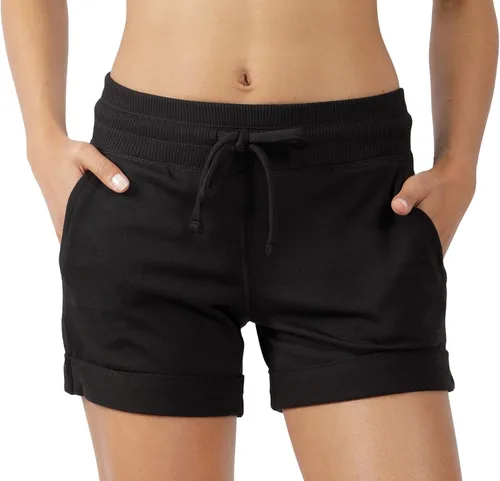 Vista 2 de 90 Degree By Reflex - Pantalones cortos deportivos para mujer, suaves, cómodos, con bolsillos y con cordón, para descansar