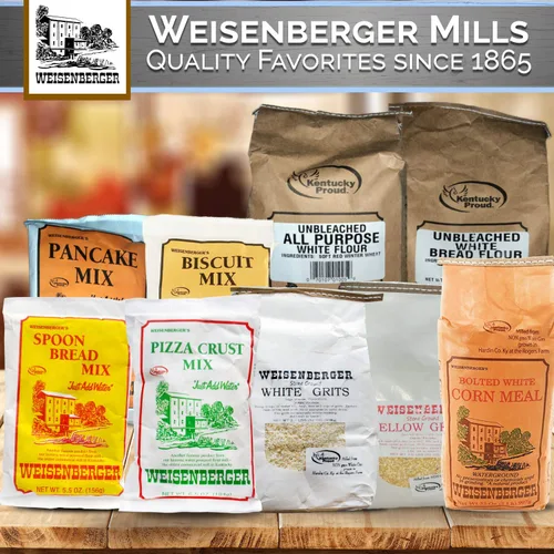 Vista 8 de Weisenberger Granos de maíz molidos en piedra, auténticos, antiguos, estilo sureño, producto orgulloso de Kentucky, tierra gruesa sin OMG, blanco