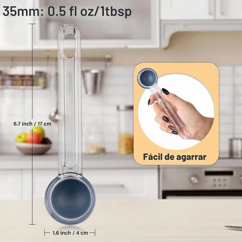 Vista 3 de Juego de Cuchara de Galletas 1 Cucharada, Tamaño #60 Cuchara de Masa de Galletas para Hornear, Cuchara de Helado de 15 ml/0.5 oz, Cuchara