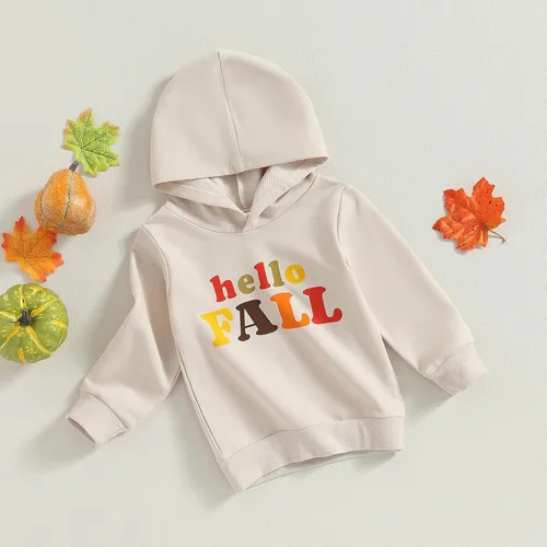 Vista 6 de Lamuusaa Sudadera de manga larga con capucha para bebé, niña, niño, Halloween, suéter de gran tamaño, ropa de otoño 6M-4T