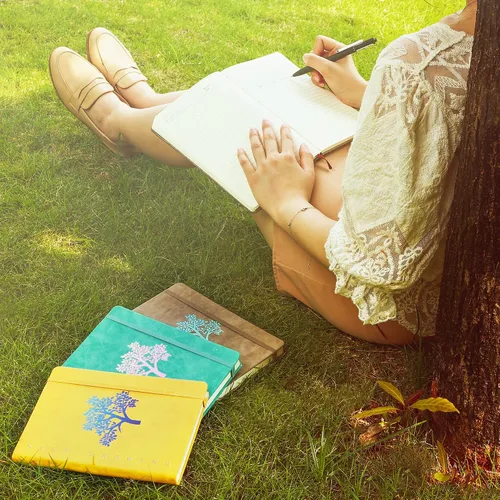 Vista 6 de Fanery Sue Cuaderno de Diario Paquete de 3 Cuadernos del Árbol de la Vida para Escribir A5 Rayado Universitario Cuadernos de Escritura Personal