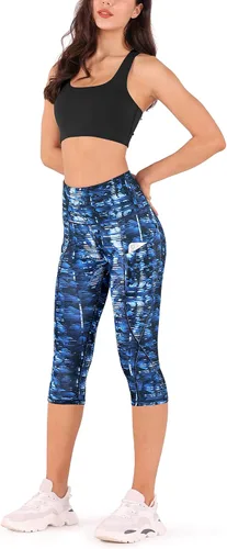 Vista 4 de ODODOS - Leggings de yoga de cintura alta con bolsillos para mujer, pantalones de yoga deportivos con control de abdomen, no se transparentan