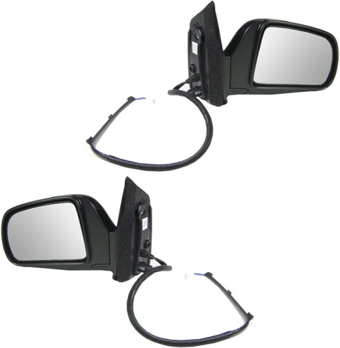 Vista 20 de TRQ Conjunto de 2 piezas de espejo lateral para conductor y pasajero, ajuste eléctrico, sin calefacción, sin memoria, color negro, compatible