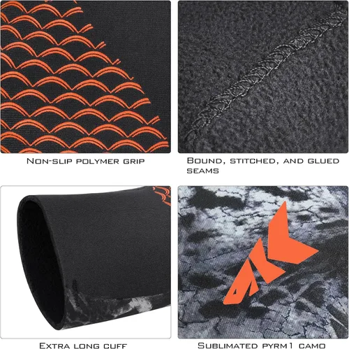 Vista 5 de KastKing IceRiver - Guantes de pesca 100% impermeables para hombres y mujeres, para pesca en clima frío y deportes al aire libre, ideales para pesca