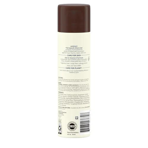 Vista 9 de Gel de afeitado con soja natural de Aveeno, terapeútico