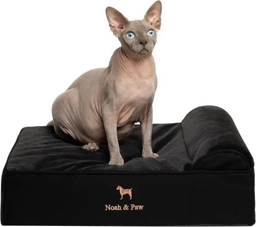 Vista 40 de NOAH & PAW Cama pequeña para perros, 20 x 15 x 6.5 pulgadas, cama para gatos de interior, espuma viscoelástica ortopédica de cáscara de huevo Verde