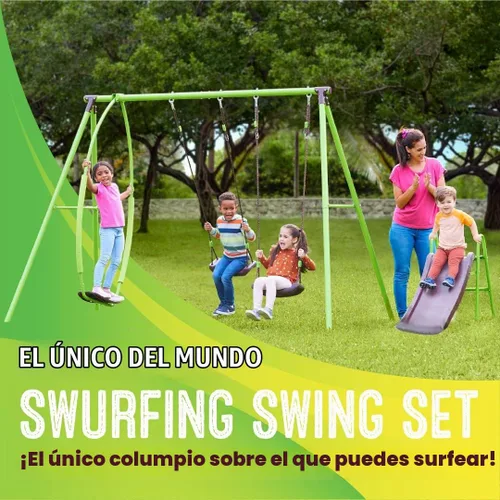Vista 2 de Swurfer PAW Patrol Swing Sets for Backyard, Swingset Outdoor for Kids
