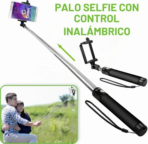 Vista 2 de Cellet Selfie Stick extensible ajustable, para todos los teléfonos inteligentes, iPhone, Samsung Galaxy, Google Pixel, Go Pro y cámaras, color negro