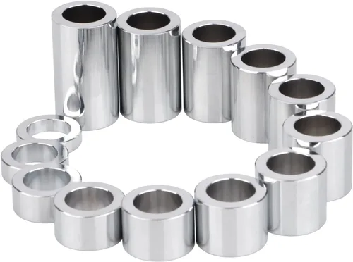 Vista 3 de Kit de espaciador de eje de rueda de motocicleta cromado, 1 pulgada, diámetro exterior 1-1/2 pulgadas (1.50) para Harley Touring Road King Electra