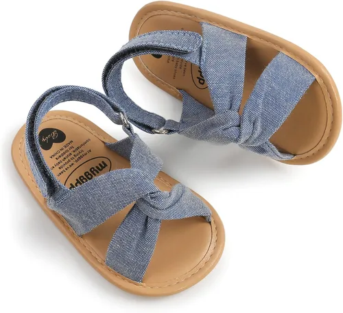 Vista 28 de Sandalias de verano para bebés, niñas y niños, unisex, antideslizantes, suela suave, transpirable, para primeros pasos, zapatos de playa al aire