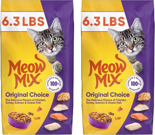 Vista 11 de Meow Mix Original Choice Alimento seco para gatos, bolsas de 18 onzas