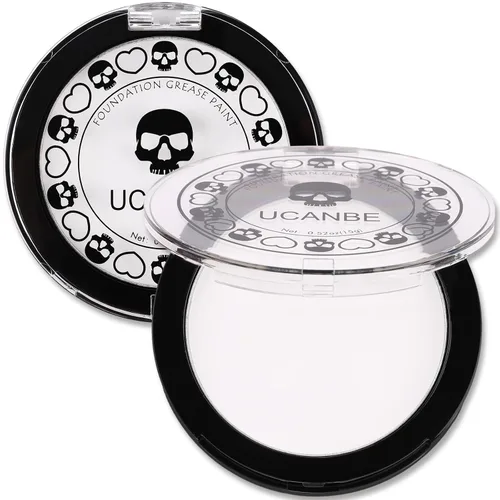 Vista 22 de UCANBE Base de maquillaje facial y corporal en crema negra, pintura de grasa profesional no tóxica, paleta de pintura facial para Halloween