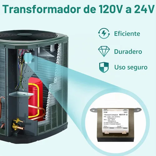 Vista 7 de 4011F-3 Transformador de 120 V a 24 V 40VA compatible con equipos de horno/HVAC, transformador de 24 voltios para horno HVAC 40VA