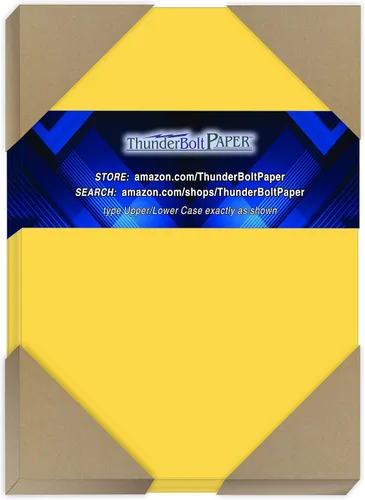 Vista 10 de 100 brillante amarillo dorado 65LB cover card de papel – 3" x 5" (3 x 5 inches) Tamaño photo card frame – 65 lb/Libra luz peso cartulina