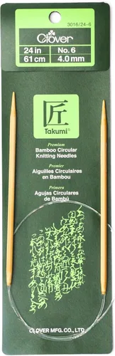 Vista 2 de Clover - Aguja para tejer circular de bambú de 29 pulgadas