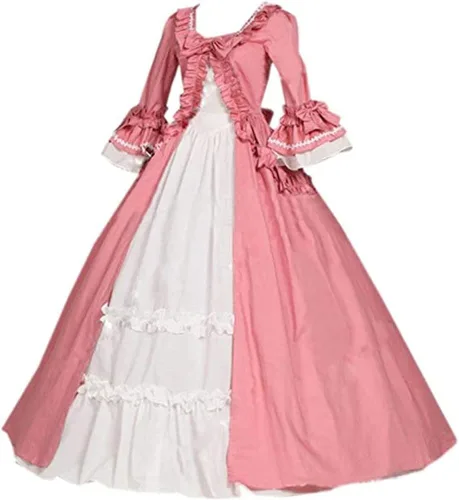 Vista 6 de HS-LK Disfraz de la Bella del Sur para mujer, vestido de baile rococó, vestido gótico victoriano