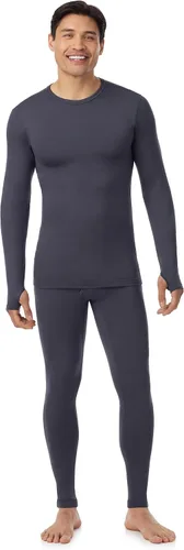 Vista 9 de Cuddl Duds Conjunto de Camiseta y Leggings de Ropa Interior Térmica para Hombres - Calzoncillos Largos Gruesos con Forro de Vellón - Capa Base