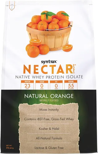Vista 6 de Syntrax Nectar Natural, Chocolate 2 lbs. 100% aislado de proteína de suero