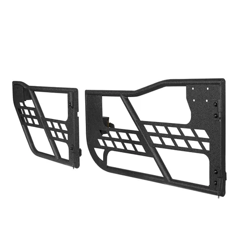 Vista 7 de Hooke Road para Jeep Wrangler JK - Puertas tubulares de medio camino para todo terreno, compatibles con Jeep Wrangler JK Unlimited de 4 puertas
