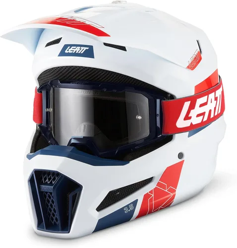 Vista 10 de Leatt Kit de casco y gafas Moto 3.5 Protección y comodidad Negro