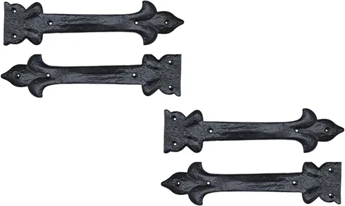Vista 14 de Adonai Hardware Adonijah Bisagra falsa de aluminio para montaje frontal (6.5" x 12 Pack, Negro mate) para puertas de granero, puertas, armarios