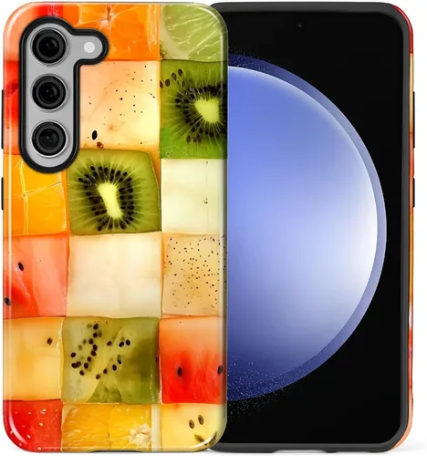 Vista 104 de Funda compatible con Samsung Galaxy S23, funda híbrida de protección rígida de 2 capas, a prueba de golpes, funda protectora resistente para Lata