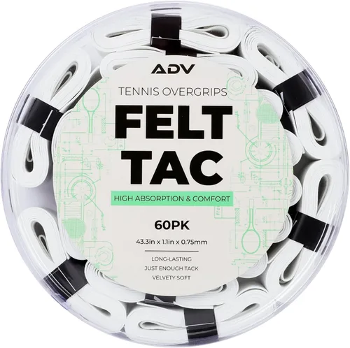 Vista 8 de ADV Dry - Cinta de agarre para raqueta de tenis, paquete de 12 y 30 unidades, cinta de agarre para raqueta de tenis FeltTac, cinta de agarre ultra