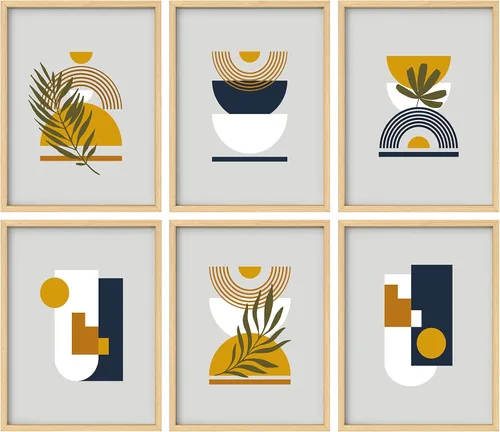 Vista 66 de Juego de galería de collage enmarcado para pared, diseño de plantas de flores de William Morris, ilustraciones de naturaleza silvestre, moderno