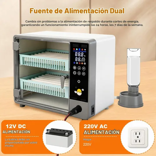 Vista 7 de Incubadora de huevos de 24 huevos Turner automático Control